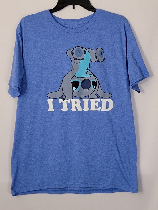 Disney Tops - Disney Stitch "I Tried" Tee Shirt Size L